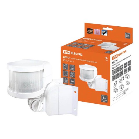 Датчик движения инфракрасный TDM Electric ДДУ-01 SQ0324-0010