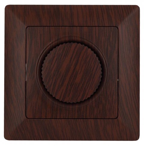 Диммер поворотный ЭРА Intro Solo 600W венге 4-401-10 Б0043401