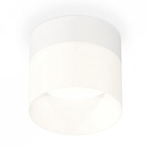 Комплект накладного светильника с акрилом SWH/FR белый песок/белый матовый GX53 XS8101016 (С8101, N8402)