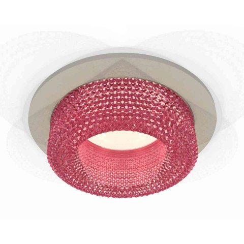 Комплект встраиваемого светильника Ambrella light Techno Spot XC7623022 SGR/PI серый песок/розовый (C7623, N7193)