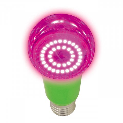Лампа светодиодная для растений Uniel E27 8W прозрачная LED-A60-8W/SPSB/E27/CL PLP30GR UL-00004581