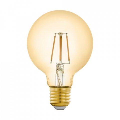 Лампа светодиодная филаментная диммируемая Eglo E27 5,5W 2200K золотистая 12572