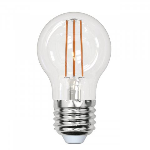 Лампа светодиодная филаментная Uniel E27 13W 3000K прозрачная LED-G45-13W/3000K/E27/CL PLS02WH UL-00005907