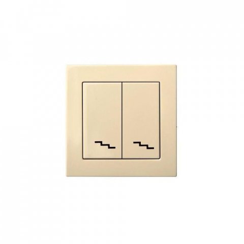 Переключатель двухклавишный Liregus Epsilon бежевый 28-060