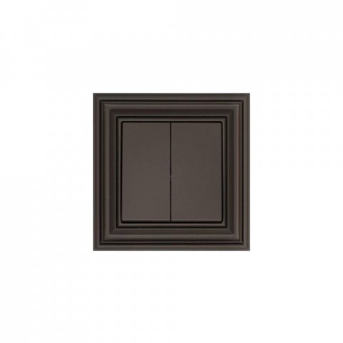 Переключатель двухклавишный Liregus коричневый омбре 29-012