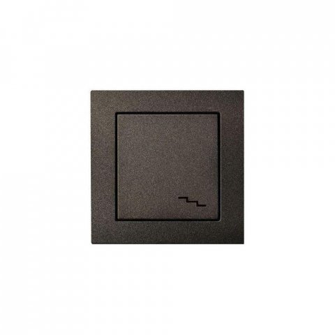 Переключатель одноклавишный Liregus Epsilon антрацит 28-107