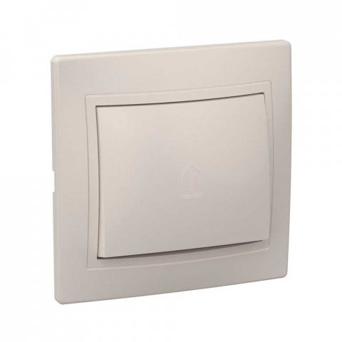 Переключатель одноклавишный проходной IEK Kvarta кремовый EVK12-K33-10-DM