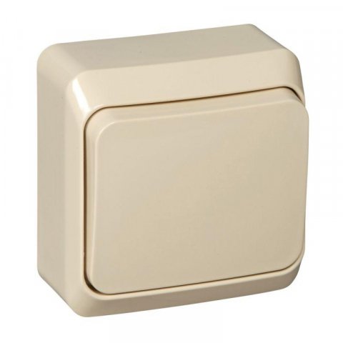 Переключатель одноклавишный проходной Schneider Electric Этюд 10A 250V кремовый BA10-004K