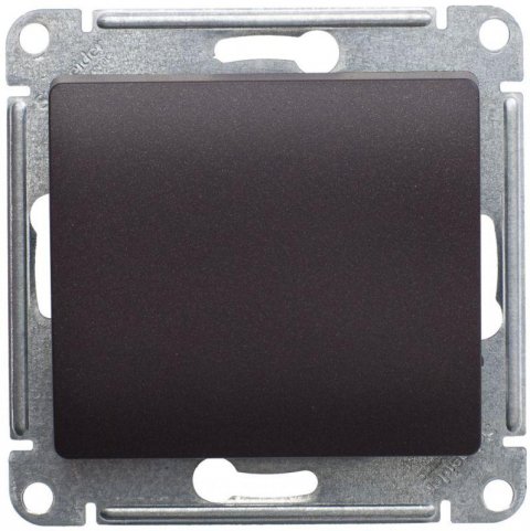 Переключатель одноклавишный проходной Schneider Electric Glossa 10A 250V шоколад GSL000861