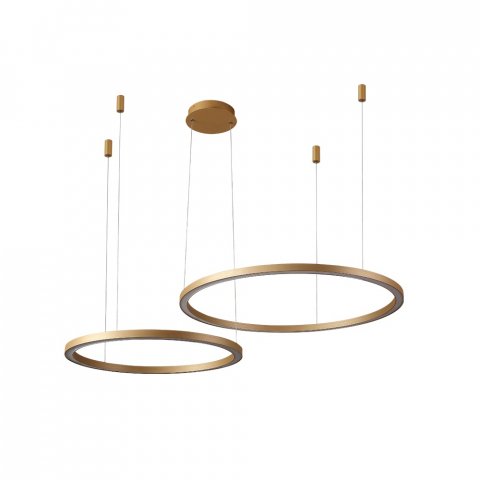 Подвесная люстра Crystal Lux FORTUNA SP123W LED D600+800 GOLD