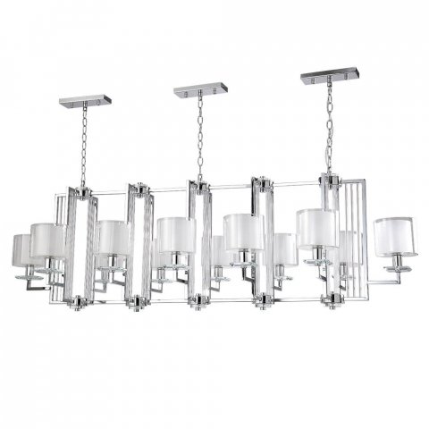Подвесная люстра Crystal Lux Nicolas SP12 L1600 Nickel/White