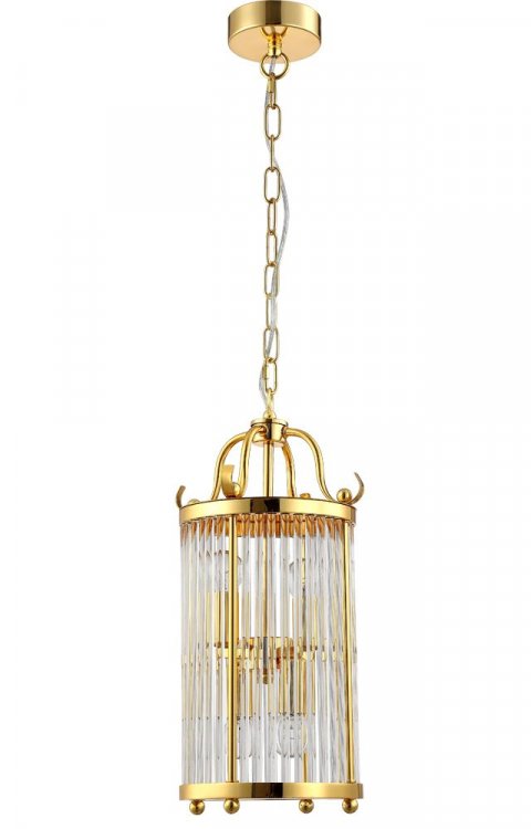 Подвесная люстра Crystal Lux Tadeo SP4 D200 Gold/Transparente