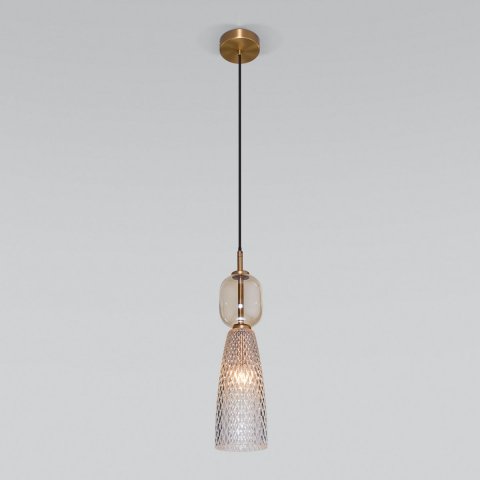 Подвесной светильник Eurosvet Glossy 50211/1 янтарный