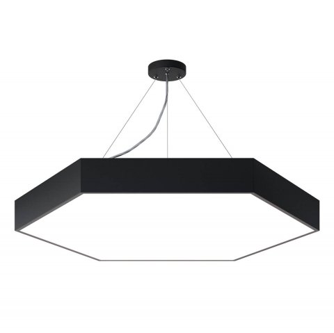 Подвесной светодиодный cветильник Geometria ЭРА Hexagon SPO-122-B-40K-066 66Вт 4000К черный Б0050553