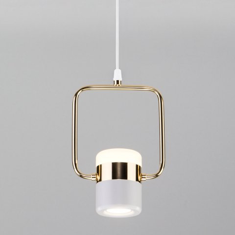 Подвесной светодиодный светильник Eurosvet Oskar 50165/1 LED золото/белый