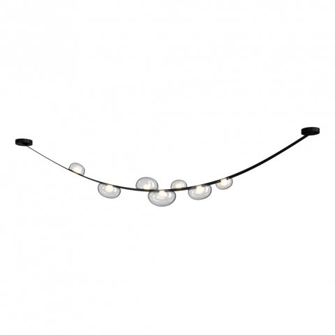 Подвесной светодный светильник Crystal Lux Bosque SP7 L3000 Black/Transparent