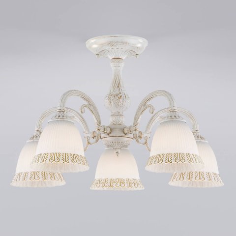 Потолочная люстра Eurosvet Campina 60107/5 белый с золотом