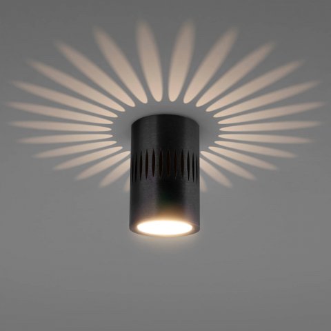 Потолочный светодиодный светильник Elektrostandard DLS026 7W 4200К черный a052837