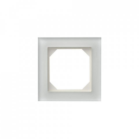 Рамка 1-постовая Liregus Epsilon стекло белое матовое 28-230