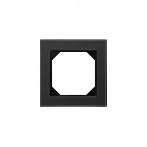 Рамка 1-постовая Liregus Epsilon стекло чёрное 28-236