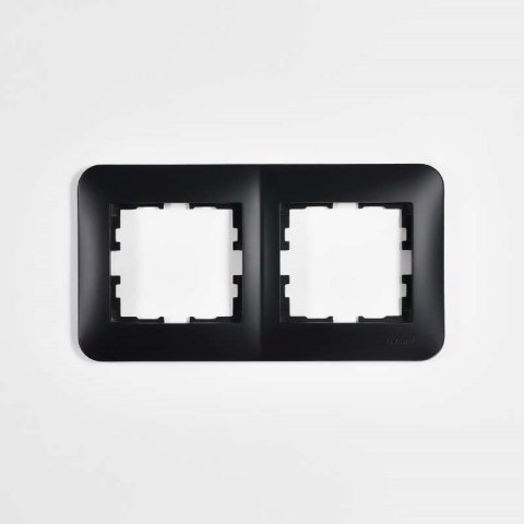 Рамка 2-ая горизонтальная Lezard Karina Life черная 708-4200-147