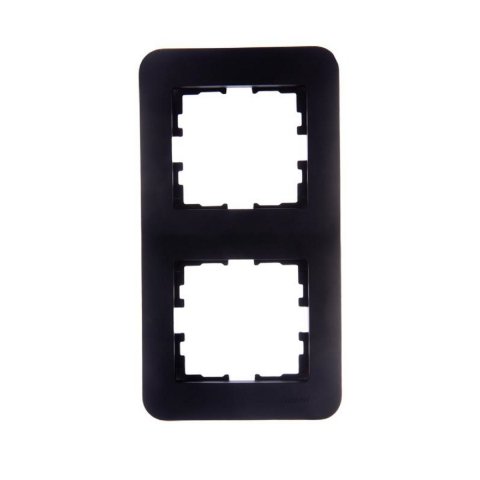 Рамка 2-ая вертикальная Lezard Karina Life черная 708-4200-152