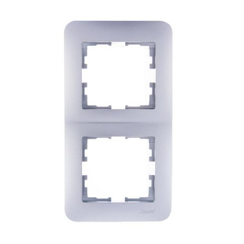 Рамка 2-ая вертикальная Lezard Karina Life серебро 708-4300-152