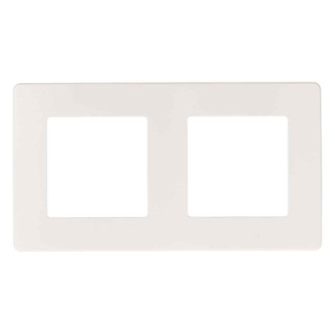 Рамка 2-постовая ЭРА 12 сатин белый 12-5102-01 Б0052509