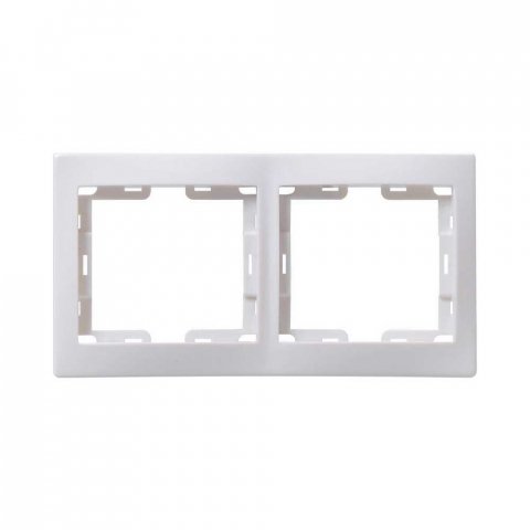 Рамка 2-постовая IEK Kvarta белая EMK20-K01-DM