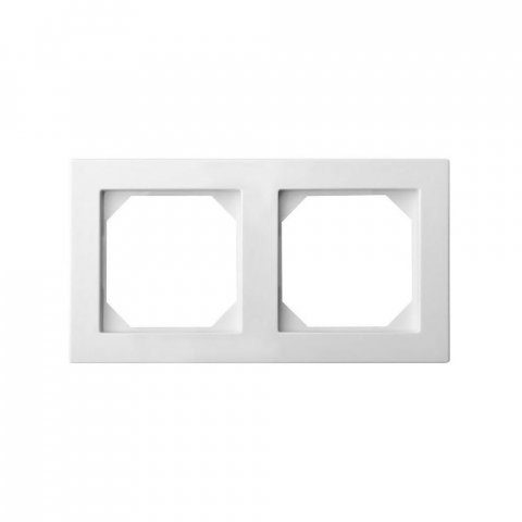 Рамка 2-постовая Liregus Epsilon белый 28-0422
