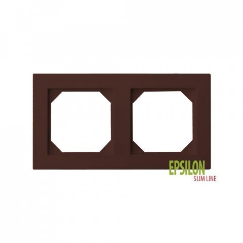 Рамка 2-постовая Liregus Epsilon коричневый 28-152