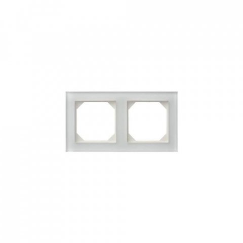 Рамка 2-постовая Liregus Epsilon стекло белое матовое 28-231