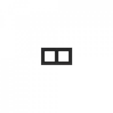 Рамка 2-постовая Liregus Retro черный матовый 29-244
