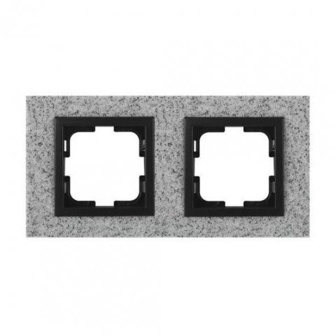 Рамка 2-постовая Mono Electric Style Granit белый гранит 107-600000-161