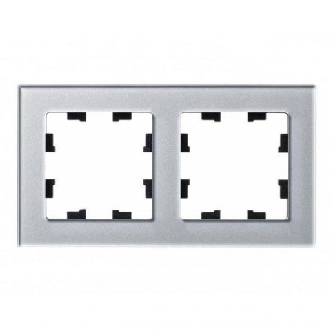 Рамка 2-постовая Schneider Electric AtlasDesign Nature алюминий ATN320302