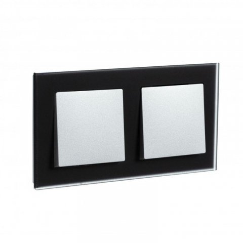 Рамка 2-постовая Schneider Electric AtlasDesign Nature черная ATN331002