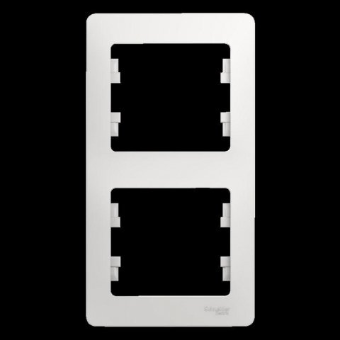 Рамка 2-постовая Schneider Electric Glossa белая GSL000106