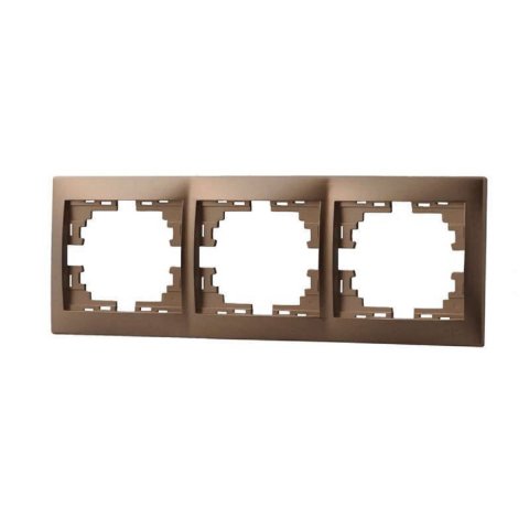 Рамка 3-ая горизонтальная Lezard Mira коричневая 701-3100-148