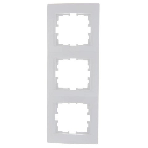 Рамка 3-ая вертикальная Lezard Karina белая 707-0200-153