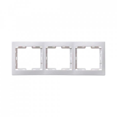 Рамка 3-постовая IEK Kvarta белая EMK30-K01-DM