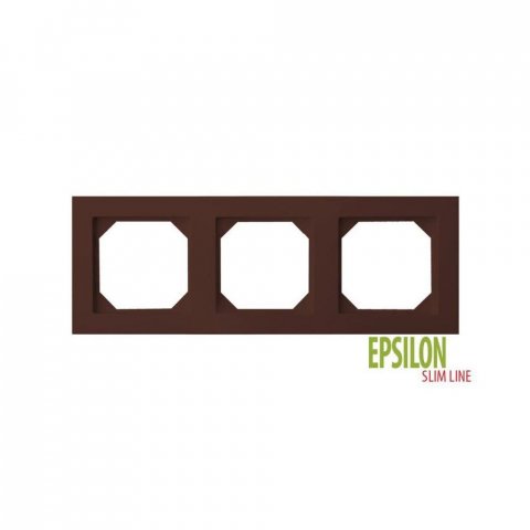 Рамка 3-постовая Liregus Epsilon коричневый 28-153