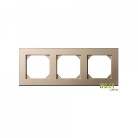 Рамка 3-постовая Liregus Epsilon шампань 28-3223
