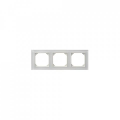 Рамка 3-постовая Liregus Epsilon стекло белое матовое 28-232