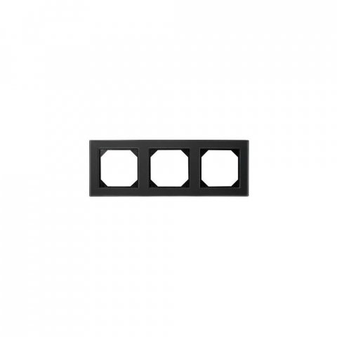 Рамка 3-постовая Liregus Epsilon стекло чёрное 28-238