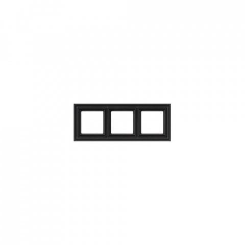 Рамка 3-постовая Liregus Retro черный матовый 29-245