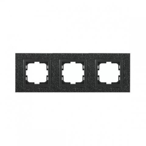 Рамка 3-постовая Mono Electric Style Granit чёрный гранит 107-610000-162
