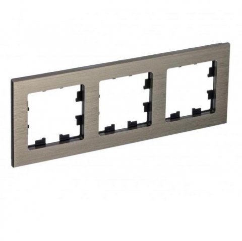 Рамка 3-постовая Schneider Electric AtlasDesign Nature Латунь ATN312203