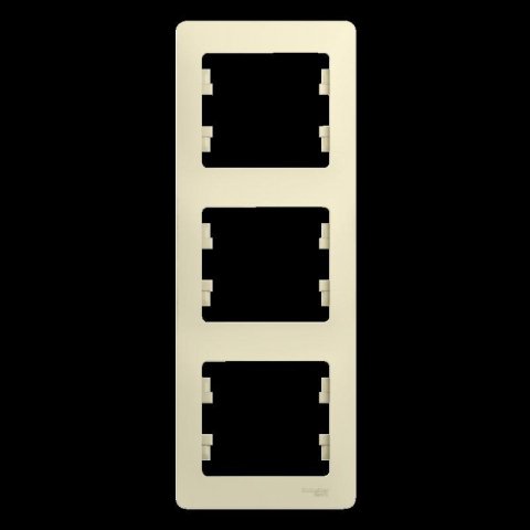 Рамка 3-постовая Schneider Electric Glossa бежевая GSL000207