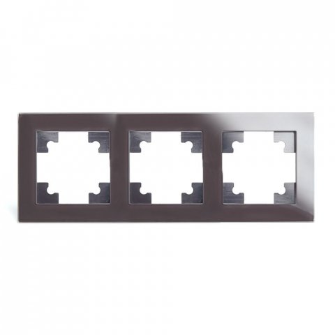 Рамка 3-постовая Stekker Катрин шоколад GFR00-7003-04 39537