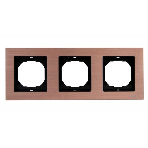 Рамка 3-постовая Vesta-Electric Exclusive Silver Champagne шампань FRM050301BSH